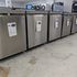 Row of stainless steel dishwashers available at discount prices